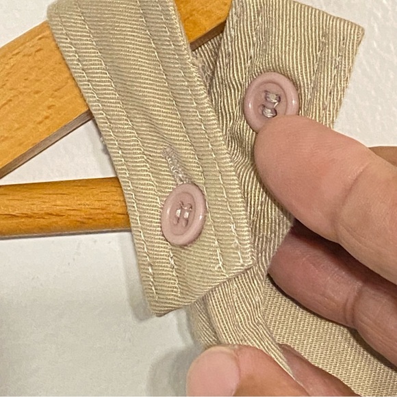 Vintage D.S. Ross Collectibles Khaki Sleeveless Button Front Dress size 7/8 - Picture 3 of 14